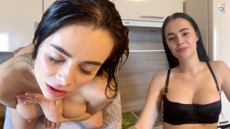 Long and juicy blowjob from a beauty with big tits • Nick Morris