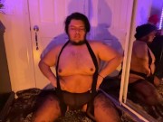 Preview 6 of Fancy Femboy stripping to Spread Bussy