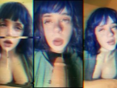 Cute Alt Girl Chokes On It [Dildo Face Fuck]