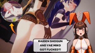 Genshin Fucked :O Raiden Shogun x Yae Miko  HENTAI