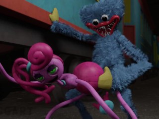 Poppy Play Time - Big Mommy幫藍色含 幫藍色爽 在口裡發射出來 很多