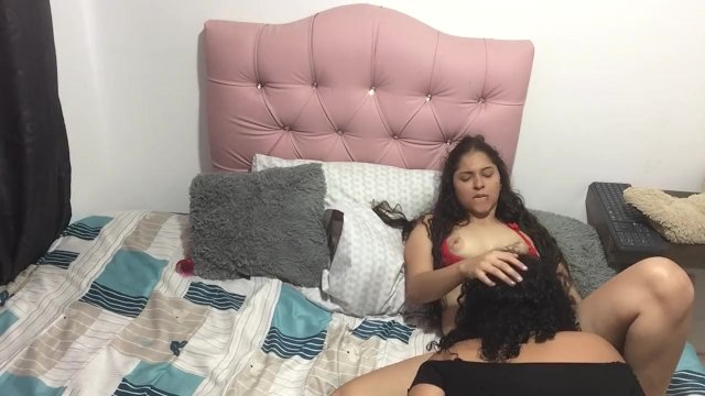 my lesbian friend visits me and I ask her to lick my sweet pussy, scissor
