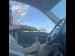 Twink Cumming in Car