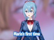 Preview 1 of Marin Kitagawa's First Time - sOOoo CUTE!! but its still a Vtuber HENTAI React!