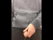 Preview 3 of A young guy pisses and jerks a dick in a public toilet