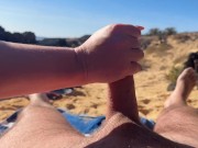 Preview 3 of I suck a stranger's dick on a public beach and he cums in my mouth
