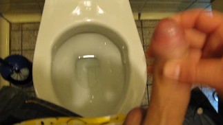 Ein weiterer schneller Wichs auf der öffentlichen Toilette