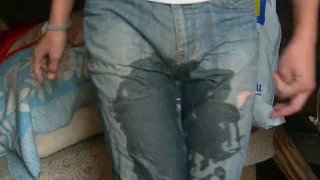 I pissed myself in the attic in Old torn jeans. 18 y.o.