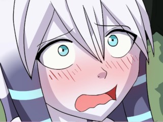 Белый пушистый Сексуальный член реагирует на анимацию Xhatihentai