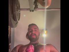 Hot Latin man stretching on his home gym shows you more than his body FULL 14MIN ON MY ONLYFANS