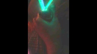 Dick full of glow sticks