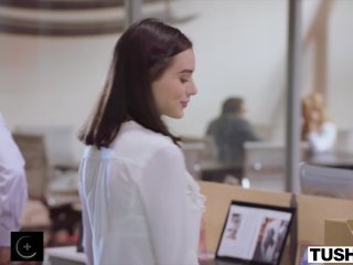 TUSHY Lana Rhoades FIRST DOUBLE PENETRATION screenshot number 2