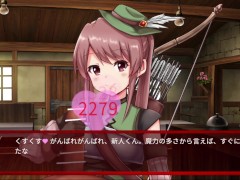 【#05 サキュバスデュエル実況(体験版)】爆乳女剣士にパイズリ胸射させられ、女弓兵に高速手コキで射精させられ・・・(アニメーション同人エロゲー) - Screenshot 15 of 16 - Hentai