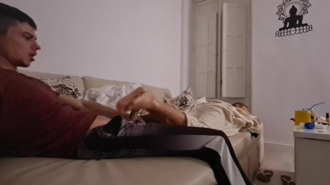 FOOTJOB to a big cock - FOOT MASSAGE and FUCK on the sofa - Tommy Cabrio & Apolonia Lapiedra