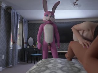 Silicon Lust hot morning blowjob and furry werewolf knot in the ass