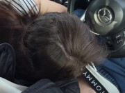 Preview 5 of Fucking a beautiful hooker in a car on Valentine's Day. Sucks dick in the car. Cum on hairy pussy