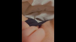 Small vagina masturbate. Pull Underwear to the side