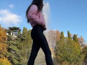 Preview 2 of Katty shows her tits in a public park. Public flashing
