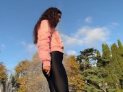 Preview 3 of Katty shows her tits in a public park. Public flashing