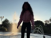 Preview 6 of Katty shows her tits in a public park. Public flashing