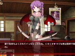 【#06 サキュバスデュエル実況(体験版)】巨乳女アーチャーに膝コキやパイズリで射精させられてしまい・・(アニメーション同人エロゲー) - Screenshot 5 of 16 - Hentai Bigtits