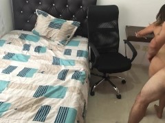 I fuck the delicious pussy of a beautiful Latina in different positions in my room
