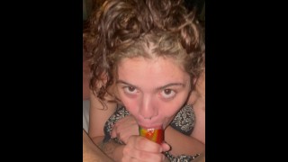 Blowjob with candy