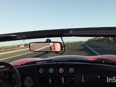 Dodge Viper going fast.