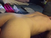 Preview 2 of Twink takes dildo in his tight ass
