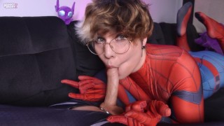 Spider-Slut Begs To Shoot Webs Across Their Entire Face