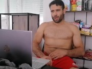 Preview 2 of hot bicurious guy horny about the idea to try sucking dick, but doesn't know where to start