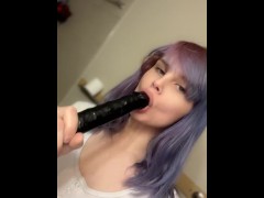 What if this was ur cock i was throating? ;)