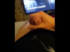 Husband sneaking into other bedroom cumshot solo