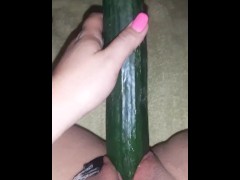 When I can't get big cock and use a Cucumber