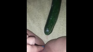 When I can't get big cock and use a Cucumber
