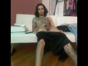 Preview 1 of Tatted up guy jack his dick