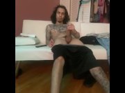 Preview 2 of Tatted up guy jack his dick