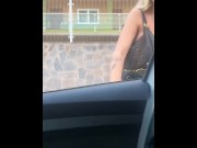 Preview 1 of Girl picked up in the car by a stranger for Valentine's Day gets fucked