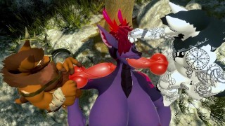 Deux Furrys Buff baisent un dragon thicc | VR |
