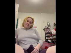 Jerking Off Strap On w/ Hidden Vibrator