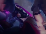 Preview 3 of Ahri and Evelyn from League Of Legends in Group Sex!