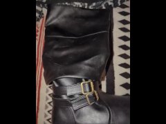 dirty boots close up