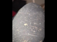 dirty boots close up
