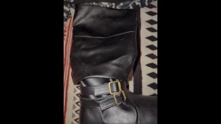 dirty boots close up
