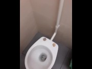 Preview 1 of A young chav guy pisses in a public toilet