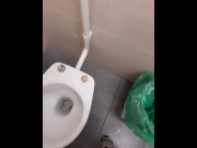 Preview 3 of A young chav guy pisses in a public toilet