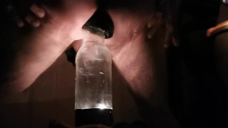 PV Bottiglia Di Vetro Illuminata Con Testa In Veranda Posteriore