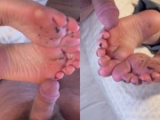 Preview 4 of Sweaty dirty soles stroke all the cum out