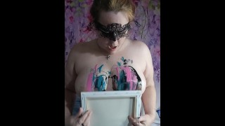 Brittany 🦋 Painting with her Tits and Pussy