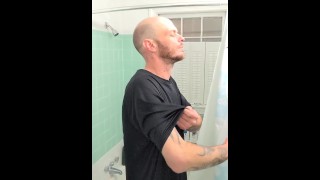 Jacking off in the shower